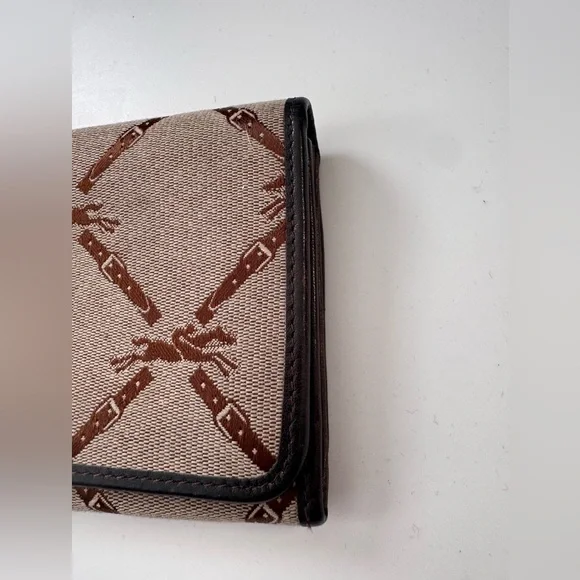 Longchamp Logo Canvas Wallet - Picture 3 of 9